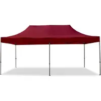 TOOLPORT 3x6m Stahl Faltpavillon, ohne Seitenteile, rot