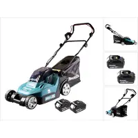 Makita DLM 382 G2 Akku Rasenmäher 36 V ( 2x 18 V ) 38 cm 40 l + 2x Akku 6,0 Ah - ohne Ladegerät