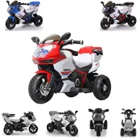 Moni Kinder Elektromotorrad HP2 FB-6187, mit Musikfunktion, Spielzeugkorb, ab 3 Jahre rot