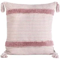 Eurofirany TERRA COLLECTION AVINION Pillow case made of thick cotton fabric with tassels at the corners, 45X45