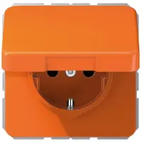 JUNG Steckdose 1f or glz CD UP Klappd IP20 ZP CD1520BFKLO