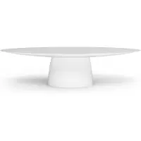 Casa Padrino Luxus Garten Esstisch Matt Weiß 300 x 130 x H. 75 cm
