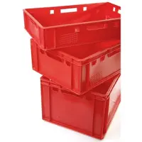 BURI Fleischkisten Kisten Eurobox lebensmittelecht - HDPE Metzgerkiste Box Aufbewahrungsbox Kunststoff Wanne Plastik Stapelbar Lagerkisten