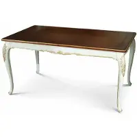 Casa Padrino Luxus Barock Esstisch Braun / Weiß / Gold 160-250 cm - Barock Möbel - Italy