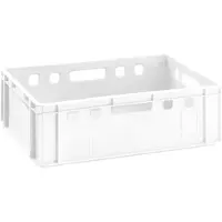 BURI Fleischkiste E2 weiß 60x40x20cm Lagerkiste Eurobox aus Deutschland lebensmittelecht, robust, stapelbar