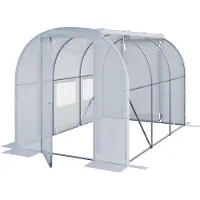 TOOLPORT Premium Foliengewächshaus 2x3m PE Plane 180g/m² weiß transparent