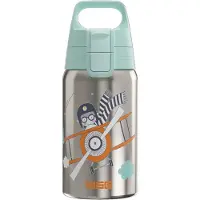 SIGG Trinkflasche Shield one "Pilot" Ø 7.3 cm 0.5 ml silber mit Motiv