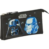 Safta Triple Star Wars Rebellion Mäppchen Schwarz Mann Schwarz One Size