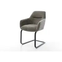 DELIFE Freischwinger Pejo-Flex Bouclé Soft Schlamm Freischwinger flach Schwarz Taschenfederkern