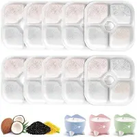 OEM Drei-fach-Tierfilter-Set, Ersatzfilter mit Wachs und Aktivkohle (10 Stück)