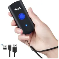 Tera Barcode-Scanner Handscanner 3-in-1 Bluetooth USB-Kabel 2,4G Wireless 1D Bar