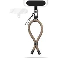 Nalia Wristy Edition - Lanyard Universal Handykette - Handgelenk-Schlaufe mit Metall-Karabiner - Mocha Braun