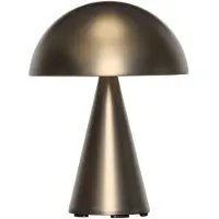 Hubsch LED-Akku-Tischlampe Mush, messing brüniert, Höhe 20cm dimmbar, messing / gold, Metall, Modern