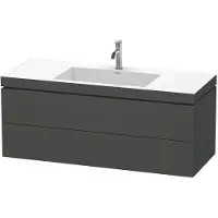 Duravit L-Cube c-bonded Set wandhängend, 2 Schubkästen, ohne Überlauf, ohne Hahnloch, 1200x500x480mm, LC6929N8484
