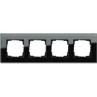 Gira 4fach Rahmen Esprit, Standard 55, System 55 Schwarz 021405 (021405)