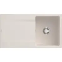 Villeroy & Boch Keramikspüle 33351FKR, Siluet 50 flat Flächenbündige Spüle - inkl.