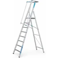 Zarges Stufenleiter ZAP Safemaster S mit großer Plattform 8 Stufen