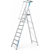 Zarges Stufenleiter ZAP Safemaster S mit großer Plattform 9 Stufen