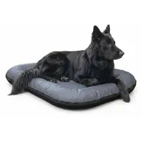 4L Textil ELLA Kunstleder Hundebett große Hunde Hundekissen XL Hundematratze aus Kunstleder Wasserdicht Abwischbar 90x70 cm (Dunkelgrau)