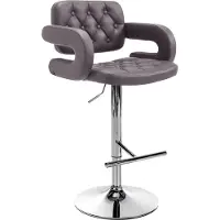 CLP Barhocker Dublin Kunstleder höhenverstellbar und drehbar braun Gestell Farbe chrom