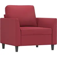 vidaXL Sessel Weinrot 60 cm Kunstleder