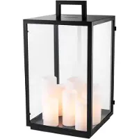 Casa Padrino Luxus Tischleuchte Schwarz 35 x 35 x H. 65 cm - Hotel Restaurant Tischlampe