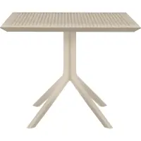 CLP Tisch Sky 80 x 80 cm wetterfest und UV-beständig taupe
