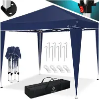 Kesser Pavillon 3x3m | wasserdicht | inkl. Tragetasche mit Rollen| Pop-Up Klicksystem | UV-Schutz 50+ | Faltpavillon | Gartenzelt | Partyzelt | Metall-Verstrebungen