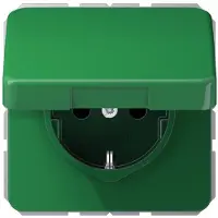 JUNG Steckdose 1f gn glz CD UP Klappd IP20 ZP CD1520BFKLGN