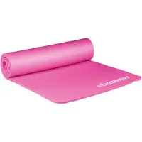 Relaxdays 4 x Yogamatte, 1 cm dick, für Pilates, Fitness, gelenkschonend, mit Tragegurt, Gymnastikmatte 60 x 180 cm, pink
