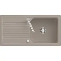 Villeroy & Boch 338602AM Linara 60 Einbauspüle Unterschrankbreite ab 60 cm mit Excenterbetätigung Almond CeramicPlus - inkl.