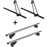 VDP 2x Fahrradträger ORION + Dachträger/Relingträger LION1 kompatibel mit für Mitsubishi Space Wagon (5 Türer) 84-98