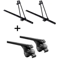 VDP 2x Fahrradträger ORION + Relingträger Quick Stahl L kompatibel mit für Ford Edge ab 2016