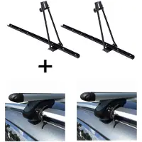 VDP 2x Fahrradträger ORION + Relingträger L120 kompatibel mit für Volvo V40 Kombi kompatibel mit für VW 96-04