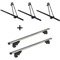 VDP 3x Fahrradträger ORION + Dachträger/Relingträger LION1 kompatibel mit für Hyundai Santa Fe (SM) (5 Türer) 00-06