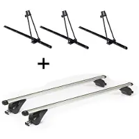 VDP 3x Fahrradträger ORION + Dachträger/Relingträger KING1 kompatibel mit für Mini Cooper (3 Türer) ab 14