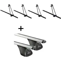 VDP 4x Fahrradträger ORION + Dachträger kompatibel mit für Peugeot 508 4 Türer ab 2011