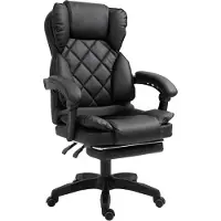 Trisens Schreibtischstuhl Design Bürostuhl TV Bürosessel Chefsessel Relax & Home Office,Farbe:Schwarz