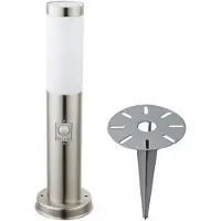 Etc-shop Stehlampe, Edelstahl, Bewegungsmelder, H 45 cm