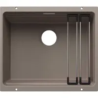 BLANCO ETAGON, Unterbauspüle, Rechteckig, Silgranit, Grau, 1 Becken, tartufo