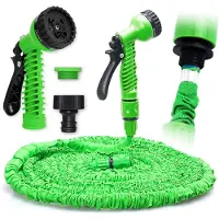Naukita Wasser Schlauch Flexibel Gartenschlauch Dehnbarer Premium Garten WasserschlauchFarbe:Grün;Länge:45m