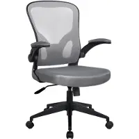 Trisens Bürostuhl Ergonomisch Drehstuhl Schreibtischstuhl Mesh Netzstoff office Stuhl,Farbe:Schwarz / Grau ohne Kopfstütze