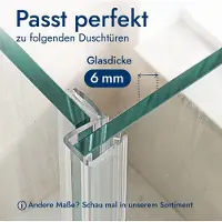 Bagnoxx Duschdichtung Anschlagdichtung 90 Grad, transparentes Eckprofil für Duschkabine im Bad, 6mm Glasstärke, Duschtürdichtung, PVC Duschlippe, 90 Grad Abdichtung