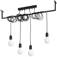Etc-shop Pendelleuchte, Stahl, schwarz, Höhenverstellbar, L 100 cm