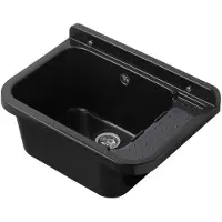 A&n&a aqualine Aqualine Hänge-Ausgussbecken mit Ablagefläche 50x34cm, Kunststoff, Weiß