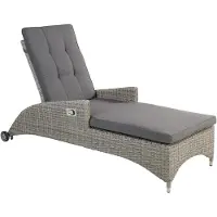 LC Garden »Bilbao« Sonnenliege Gartenliege Relax grau-mix