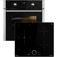 KKT Kolbe Herdset: 60cm Einbaubackofen BO8810SS + 60cm Induktionskochfeld IH85901FZ | Heißluft | Teleskopauszüge | Automatik-Timer | 2-fach Wärmeschutzverglasung | Kindersicherung | SET8810IH592FZ