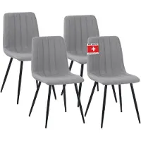 Albatros Esszimmerstühle 4er Set GARDA grau - Komfortabler Polsterstuhl für Modernes und Stilvolles Design am Esstisch - Küchenstuhl oder Stuhl Esszimmer mit hoher Belastbarkeit bis 110kg
