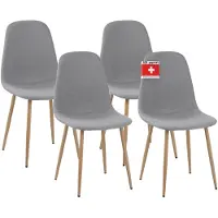 Albatros Esszimmerstühle 4er Set FANO Grau- Komfortabler Polsterstuhl für Modernes und Stilvolles Design am Esstisch - Küchenstuhl oder Stuhl Esszimmer mit hoher Belastbarkeit bis 110kg