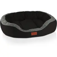 BedDog PRINS PREMIUM Hundebett,L,THE-ROCK (schwarz/grau)